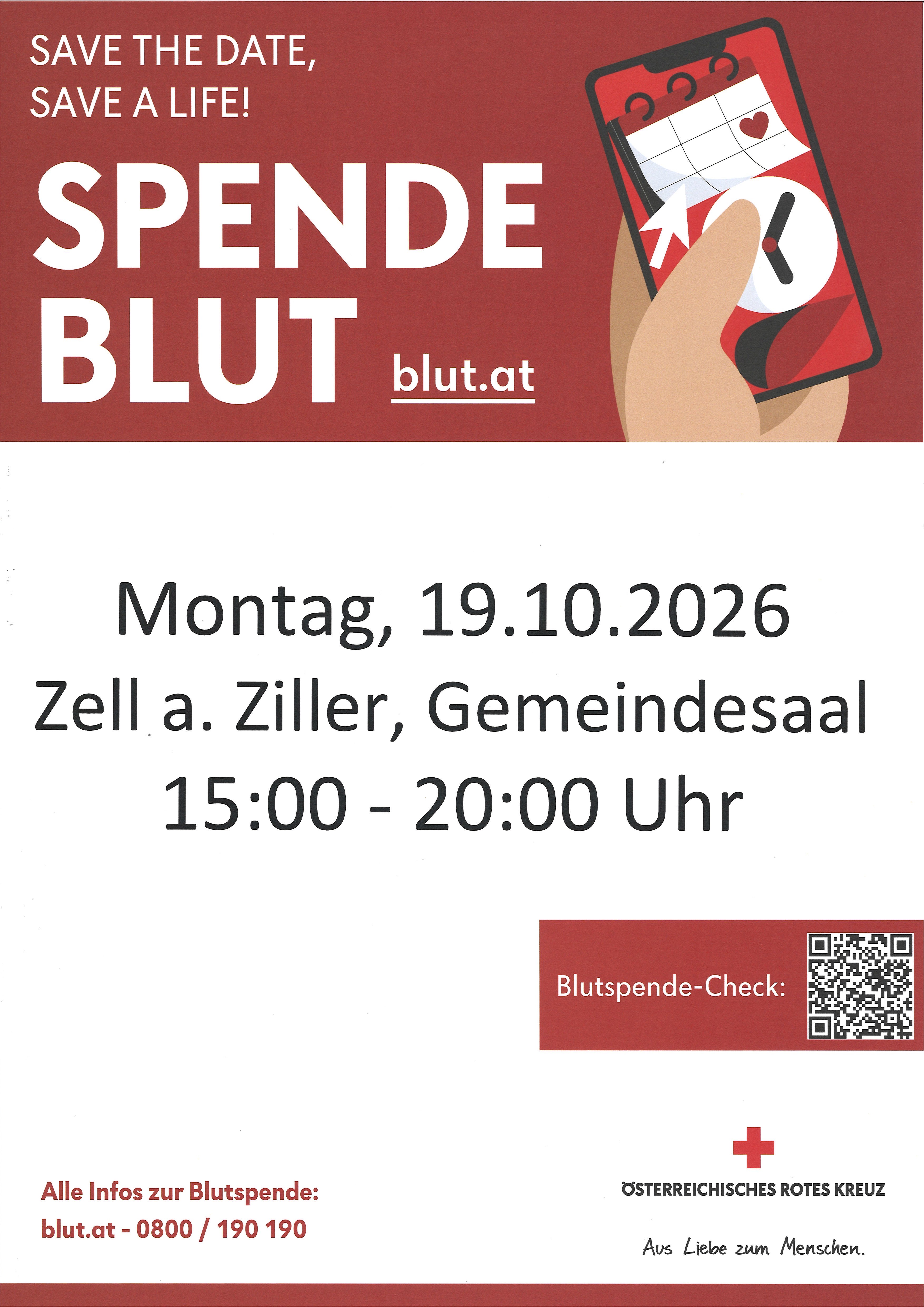 Plakat Blutspenden