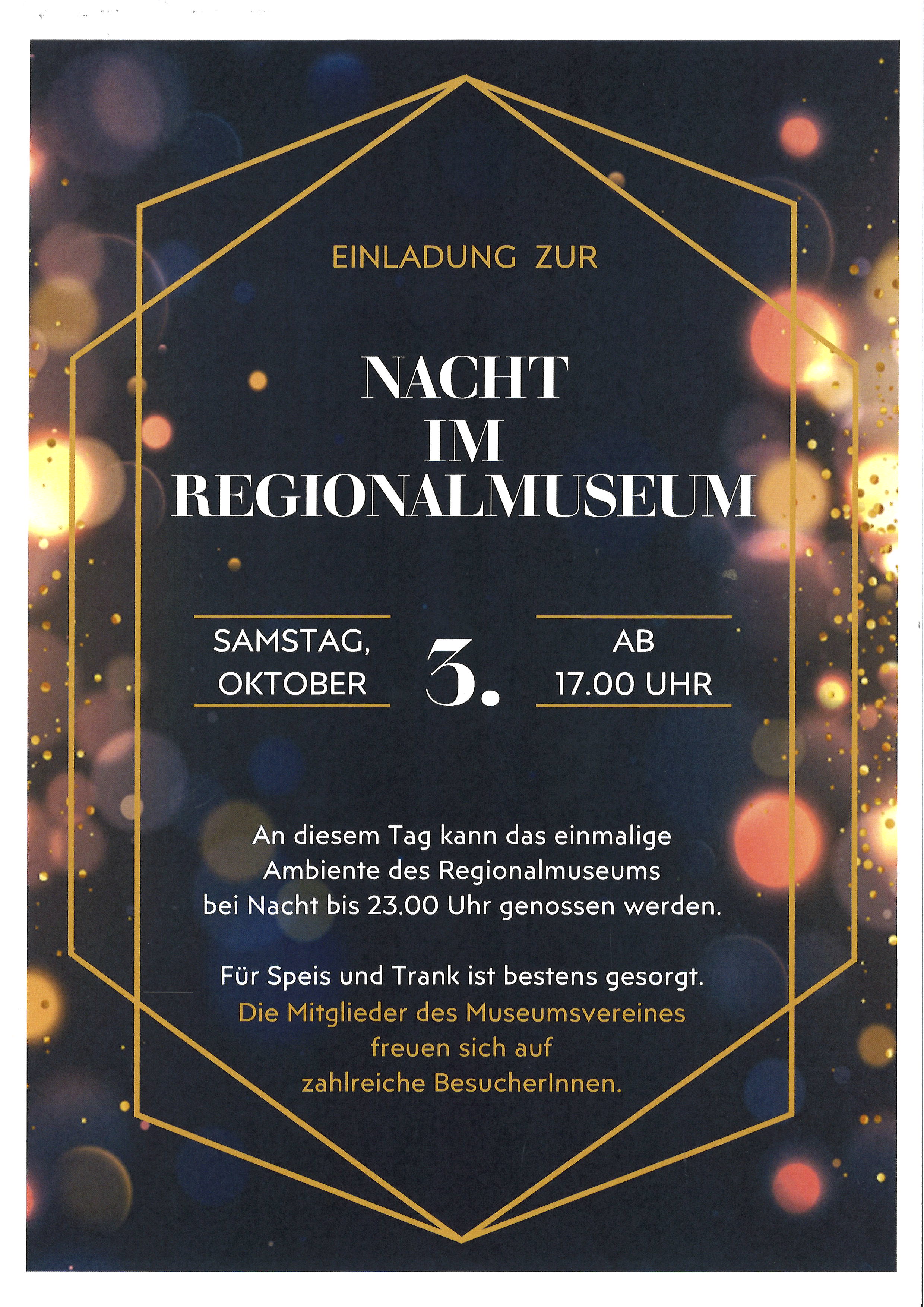 Plakat für Nacht im Regionalmuseum
